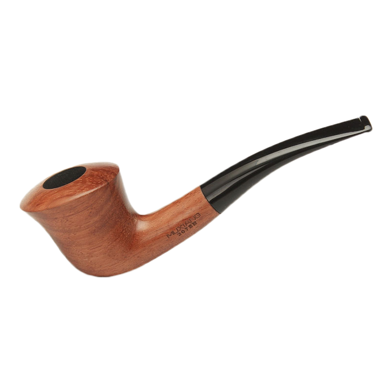 木香 花梨木自由式手工烟斗9mm 红木实木弯式号角烟斗207BH