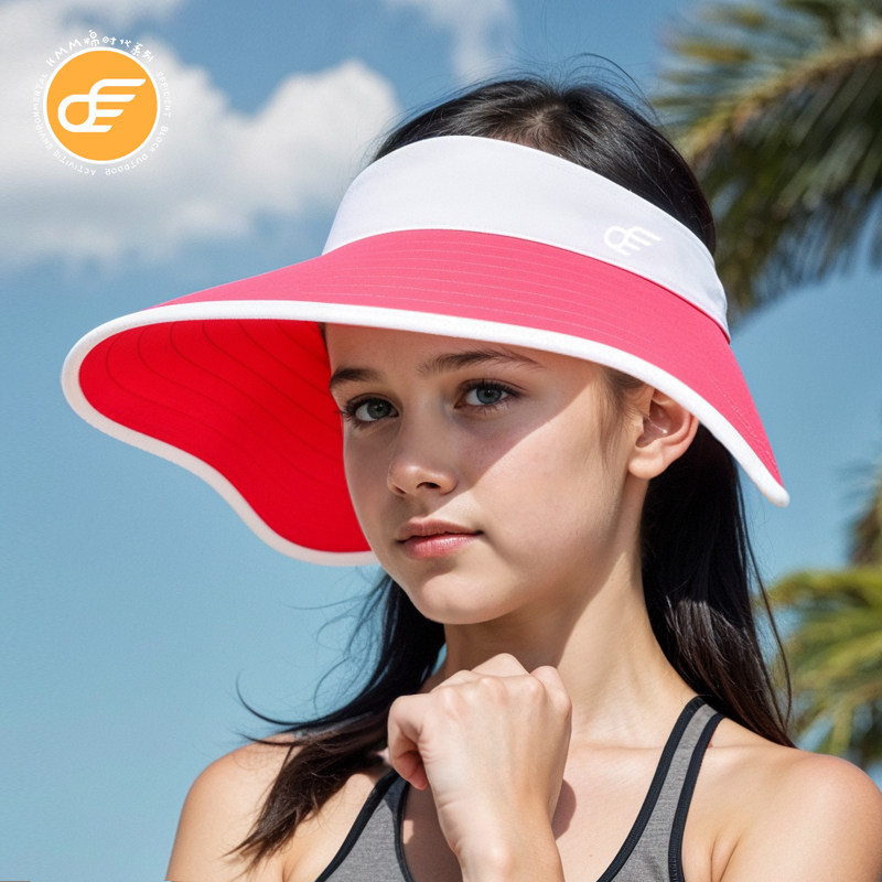 卡麦蒙夏季亲子加大弧度帽檐遮阳帽女童防晒帽儿童蛋卷帽折叠收纳