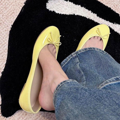 法式复古平跟舞蹈浅口芭蕾鞋