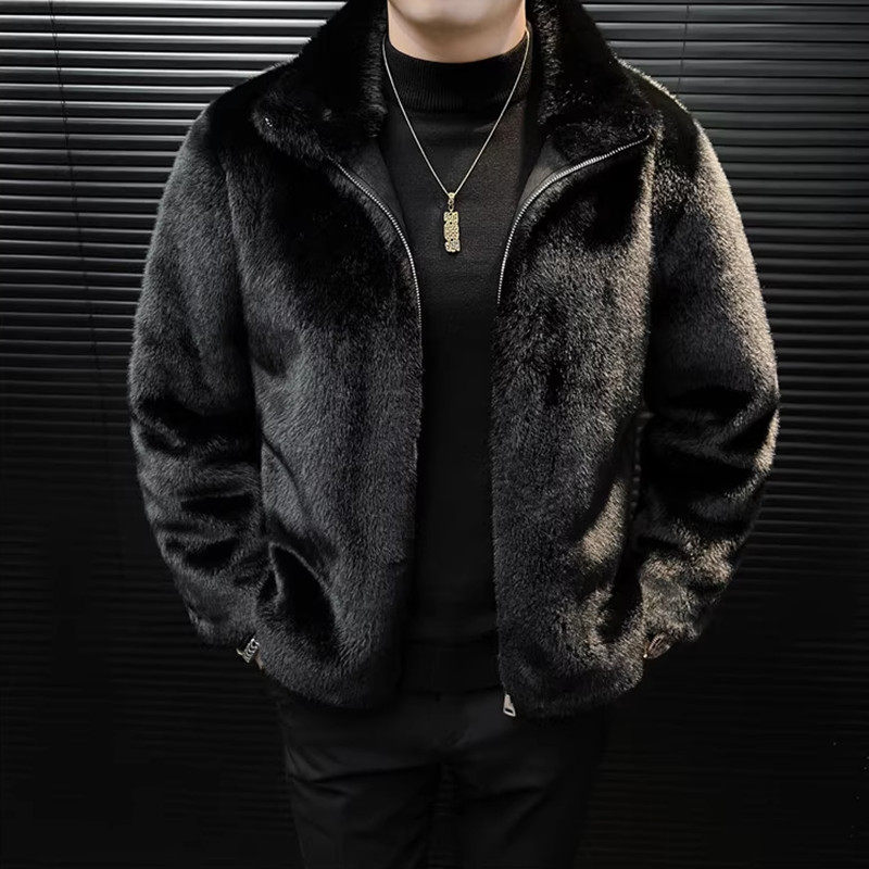 高级感皮毛一体仿貂男士外套冬款帅气潮流毛毛立领棉衣保暖上衣服,男装,皮草,淘宝优惠券,粉丝福利购,淘宝优惠卷