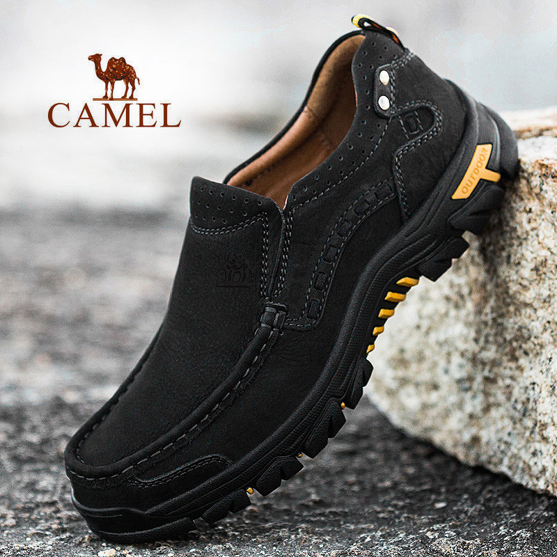 Camel/骆驼男鞋2026新款秋冬真皮软底户外休闲鞋头层牛皮大码皮鞋