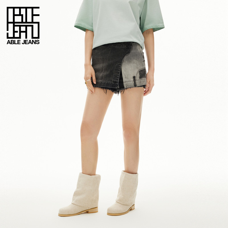 ABLE JEANS【中国想象】丝绸之路系列牛仔解构复古牛仔短裤女士