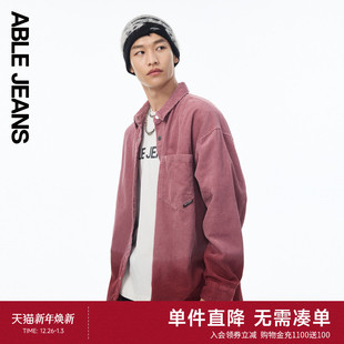 JEANS冬季 外套长袖 新款 灯芯绒街头大衬衫 741114 男士 ABLE