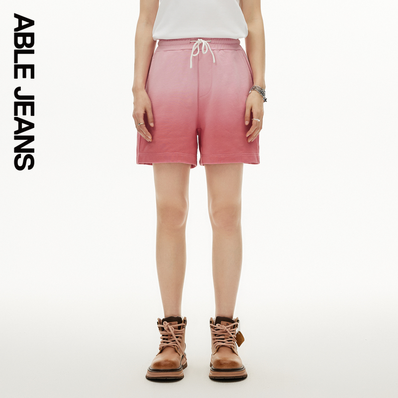 女士运动短裤ABLEJEANS宽松