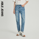 JEANS 立体锥形裤 春夏新款 ABLE 女士破洞重工水洗小脚牛仔裤