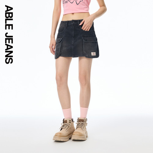 ABLEJEANS女士夏季新款牛仔短裙