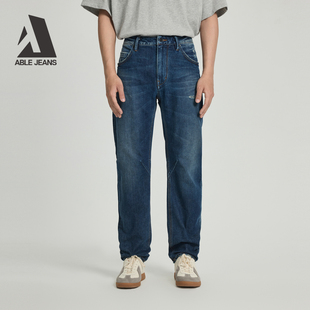 ABLE JEANS【大V裤】秋冬男款复古宽松百搭锥形小脚牛仔裤