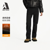 JEANS 复古直筒裤 25冬女士复古美式 ABLE 通勤加绒直筒牛仔长裤