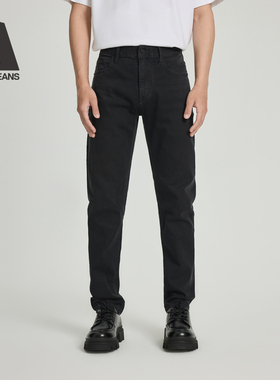 ABLE JEANS【修身裤】25秋冬新款男士通勤修身小脚弹力牛仔裤黑色