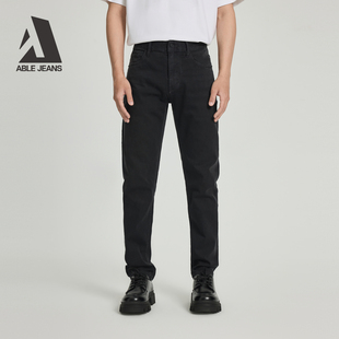ABLE JEANS【修身裤】新款男士通勤修身显瘦显高弹力牛仔裤百搭黑