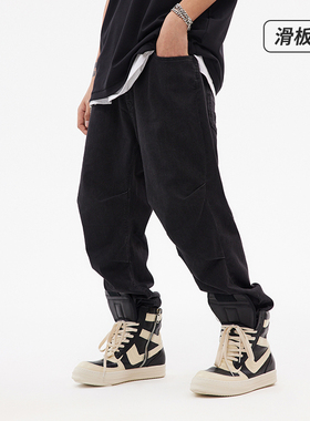 ABLE JEANS【束脚滑板裤】男士立体松垮运动裤 830044