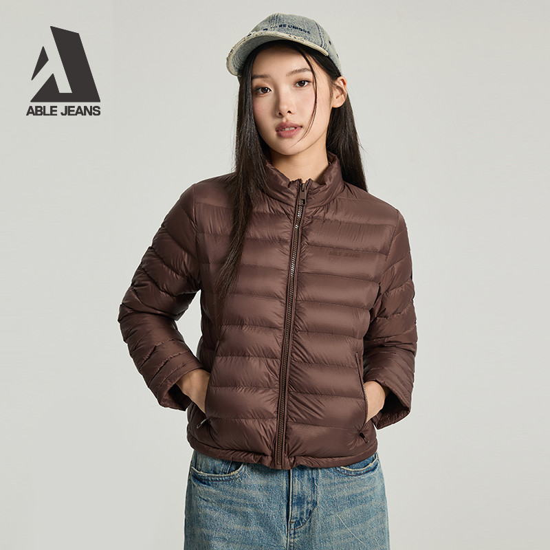 ABLE JEANS2025冬季新款女士立领修身排骨轻羽绒服保暖90绒外套,女装/女士精品,羽绒服,淘宝优惠券,粉丝福利购,淘宝优惠卷