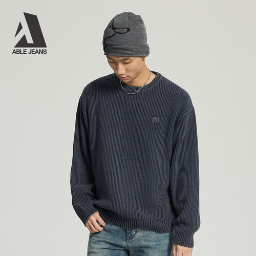 ABLEJEANS冬季新款男士毛衣宽松