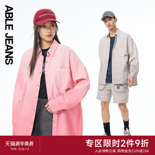 休闲超宽松街头大衬衫 女时尚 JEANS ABLE