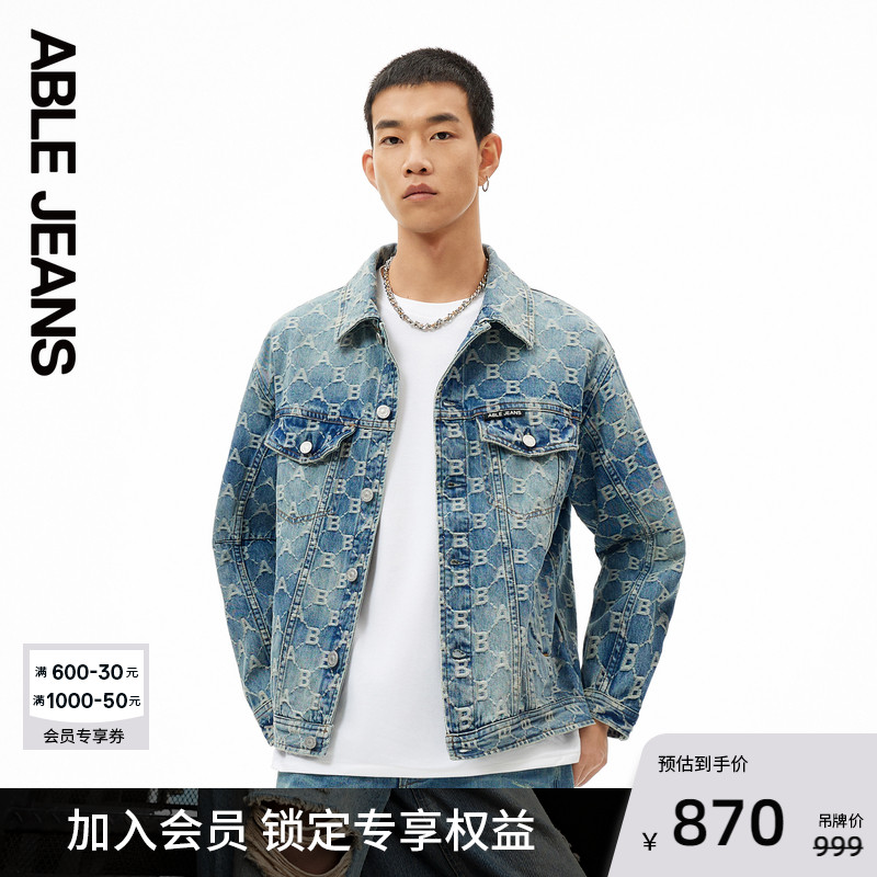 复古夹克外套工装ABLEJEANS宽松