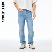 JEANS 通勤水洗直筒牛仔裤 直筒裤 ABLE 2025新款 男士 春夏薄款