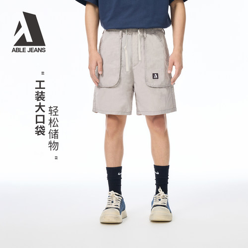 ABLEJEANS男士工装滑板短裤