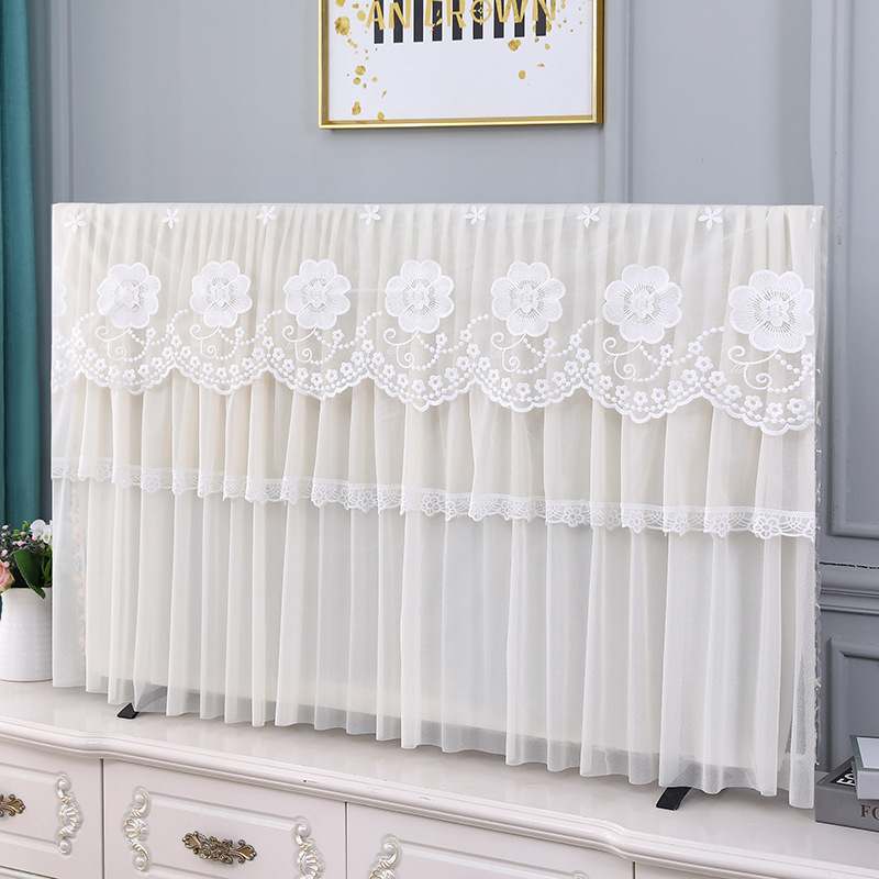 蕾丝电视机罩套防尘55寸65英寸