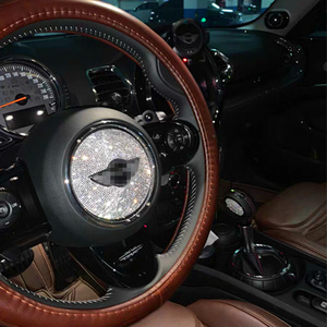 专用于宝马迷你车标mini  cooper  F56 F55 方向盘钻石改装饰贴钻