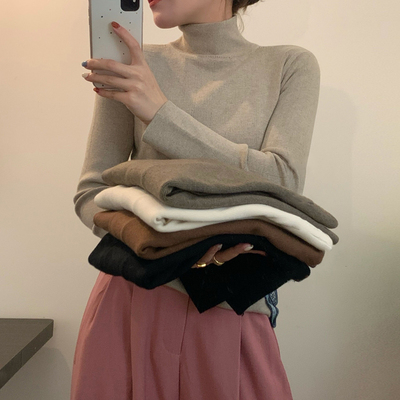 高领打底衫大码内搭毛衣加厚上衣