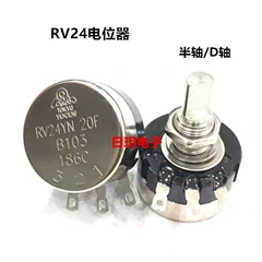 RV24 chiết áp nửa trục RV24YN20FB103/502 đơn biến màng carbon chiết áp công tắc điều khiển tốc độ hình chữ D tay cầm chiết áp alps mạch chiết áp 12v