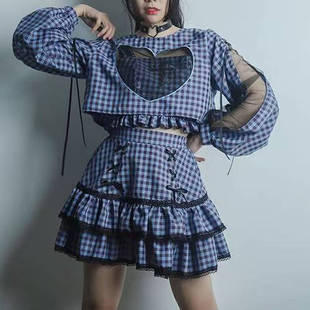 【群友福利1】NANA奈奈春日旅行辣妹多巴胺格子短裙套装库存清仓