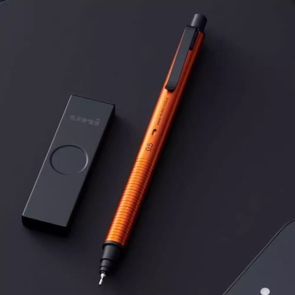 三菱M5-KH防断限定橙色金属铅笔