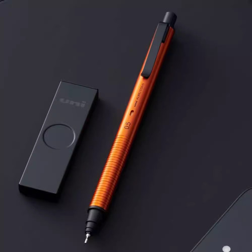三菱M5-KH防断限定橙色金属铅笔
