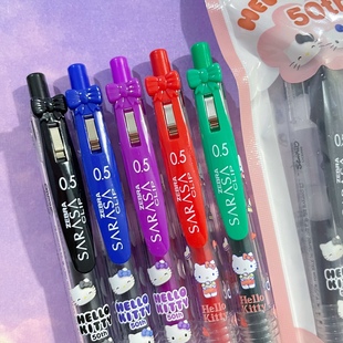现货ZEBRA斑马凯蒂猫50周年限定款黑笔JJ15按动中性笔hello Kitty