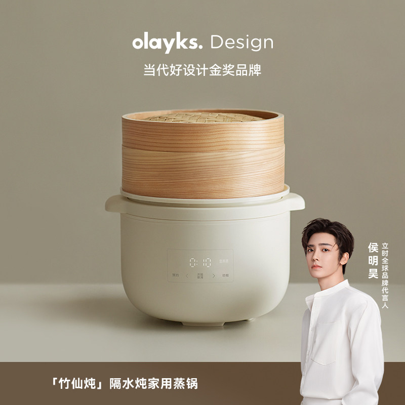 olayks立时电炖锅煮粥锅婴儿辅食锅煲汤燕窝电炖盅隔水炖家用蒸锅