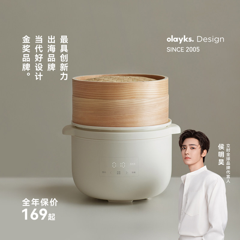 olayks立时电炖锅煮粥锅婴儿辅食锅煲汤燕窝电炖盅隔水炖家用蒸锅