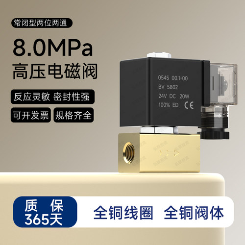 高压电磁阀耐高压8mpa