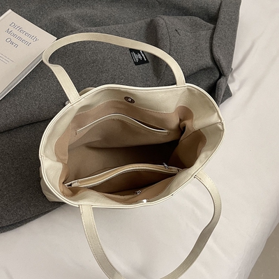 【有拉链夹层】大容量通勤托特包