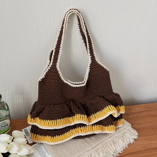 洋气小众编织包大包包女托特包2026新款时尚慵懒风大容量hobo包