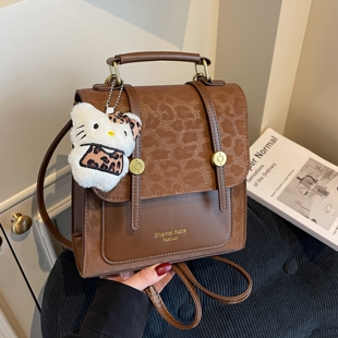 【多种背法】洋气可爱豹纹小包包可双肩可单肩可斜挎包2025新款潮