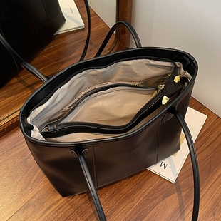 【拉链暗袋+拉链夹层】简约大容量上班通勤包大包2025新款托特包