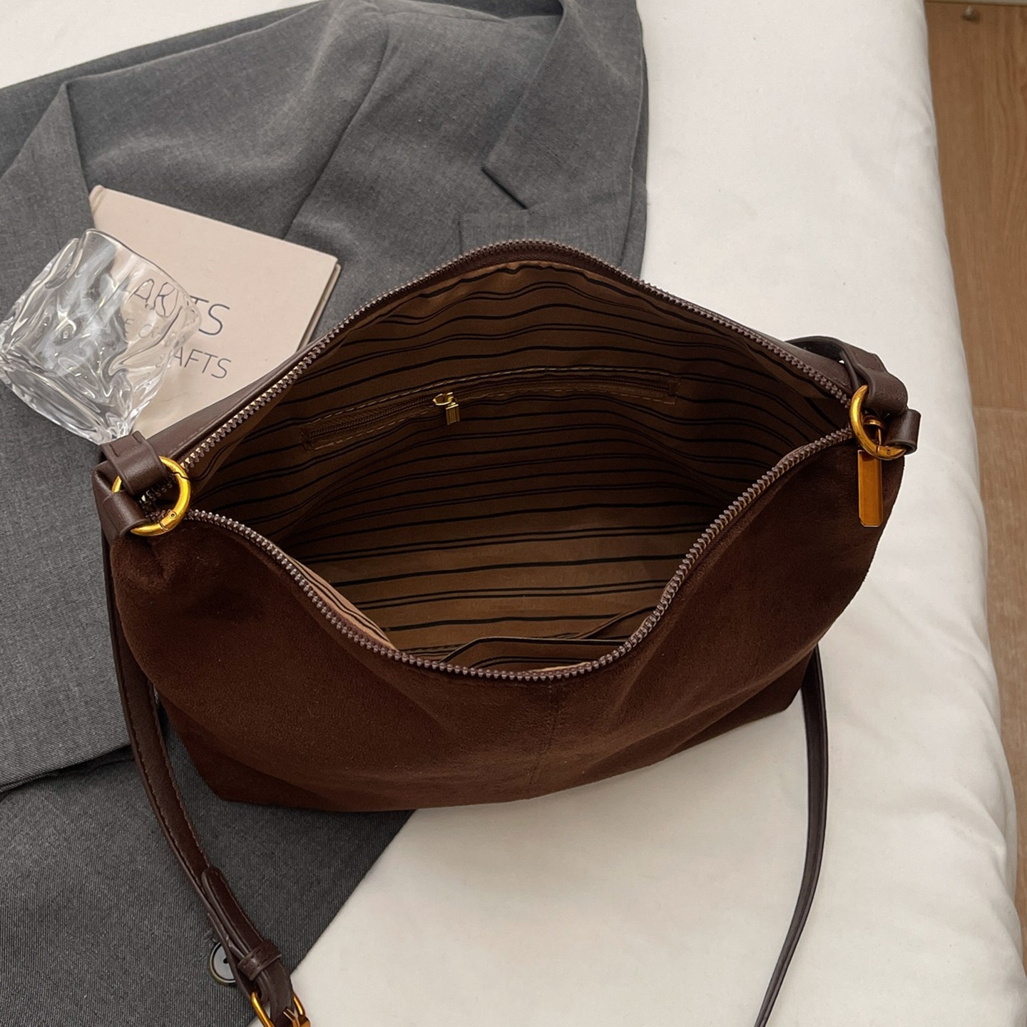 【两条肩带】简约纯色腋下斜挎包枕头包上班通勤包2025新款潮百搭