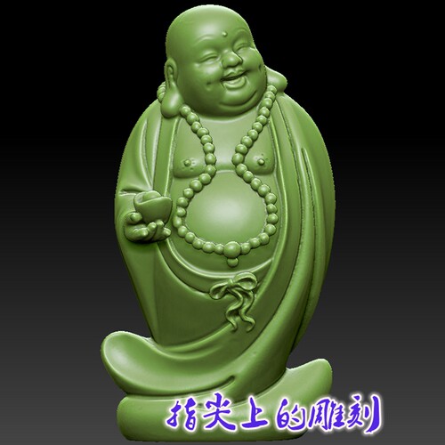 三维立体图3D打印雕刻图stl圆雕图   带佛珠米勒