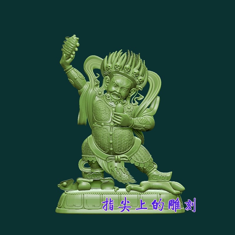 圆雕图三维图STL雕刻3D打印素材立体图精雕  牙雕大黑天