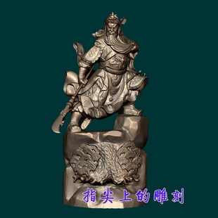 圆雕图三维图STL雕刻3D打印素材立体图精雕 圆雕关公站石