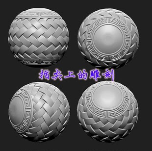 圆雕图三维图STL雕刻3D打印素材立体图精雕  仿古回纹编织佛珠