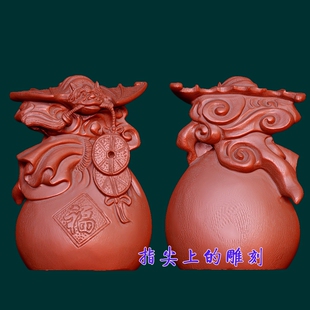 圆雕图三维图STL雕刻3D打印素材立体图精雕  手把件福报来钱