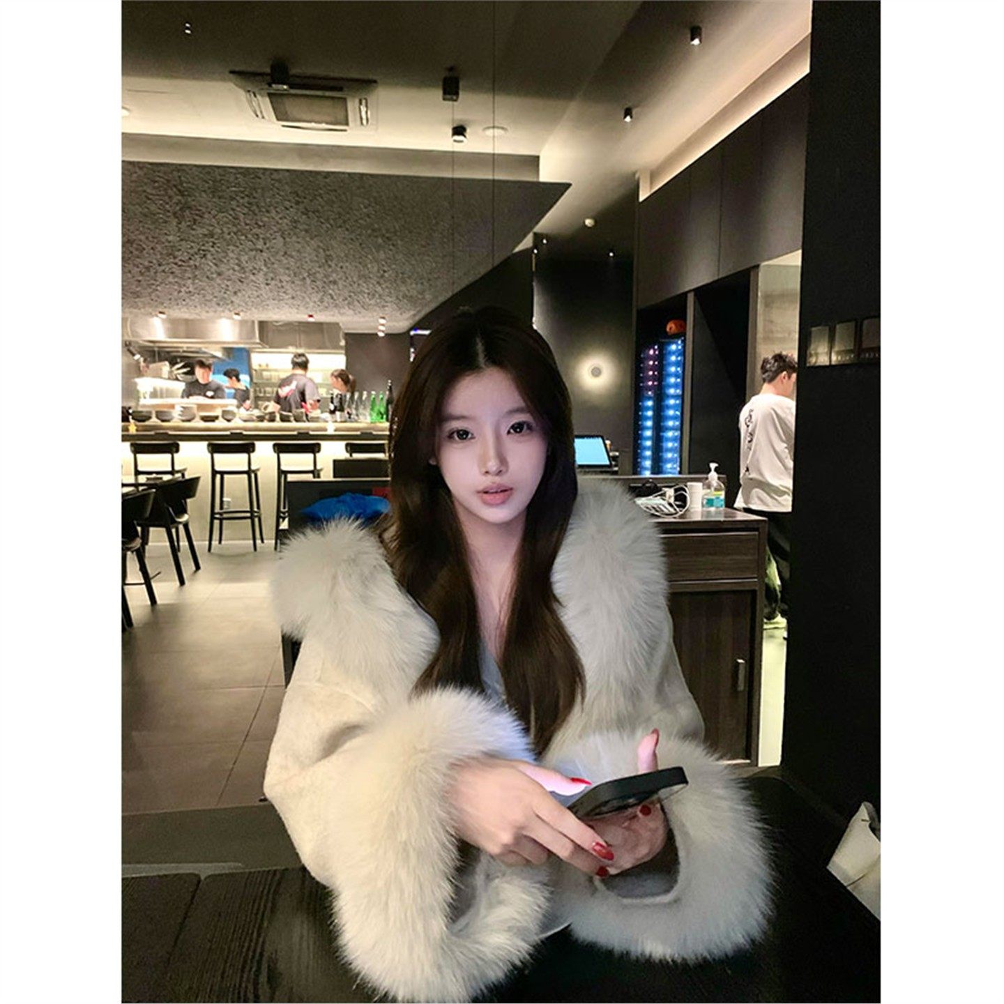 小香风毛呢大衣女款2025新款冬季留洋千金气质狐狸毛毛呢保暖外套