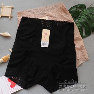 丽维 N0560 高腰不卷边收腹提臀裤 性感全蕾丝网纱包臀女平角内裤