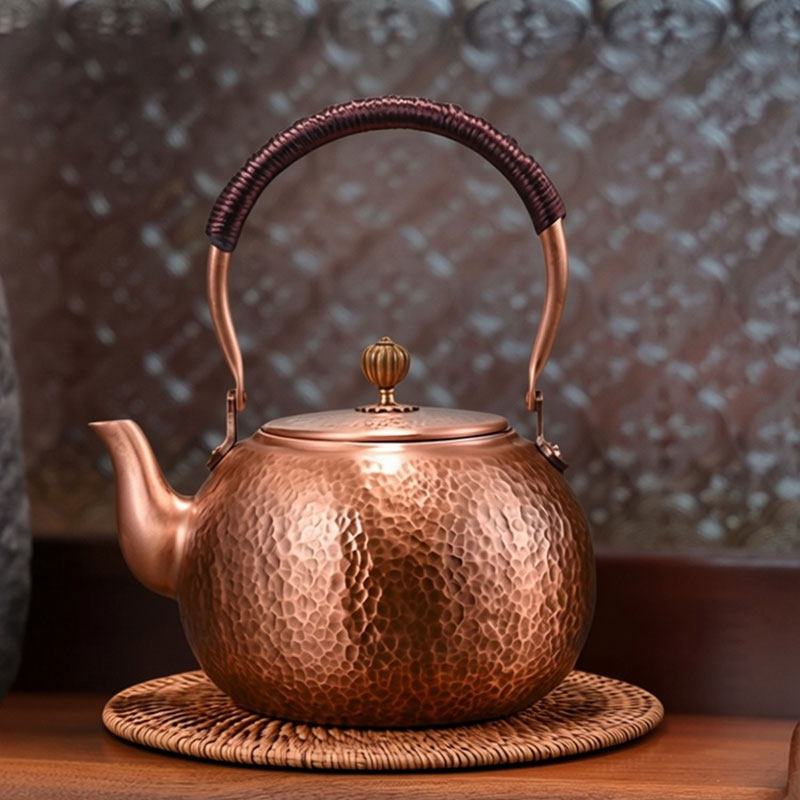 铜壶烧水壶手工纯铜茶壶围炉煮茶铜制纯紫铜电陶炉养生壶茶具套装