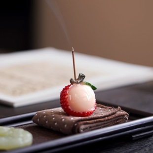 荔枝线香香插底座托盘香座香托点香盘桌面香薰炉创意家用室内摆件