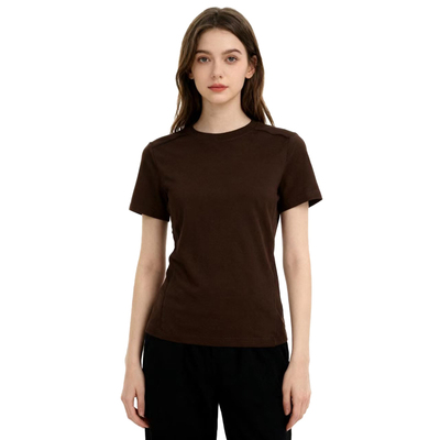 【D玛纳】圆领修身短袖T恤纯色简约清凉时尚气质百搭DMA545