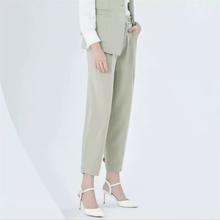 SF系列-淑女高腰垂感直筒休闲舒适百搭西装裤SF100