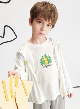 【马】儿童春秋薄款款式休闲外套拼接撞色连帽时尚百搭MA812