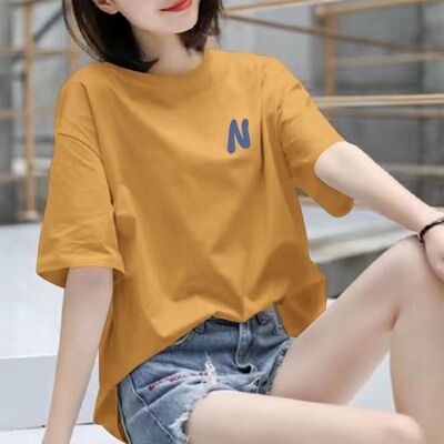 夏季纯棉短袖宽松显瘦T恤女